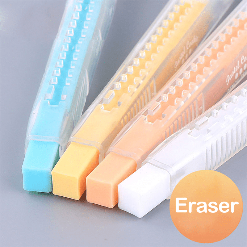 Cyrstal Clear Pencil Eraser Rubber Colorful Transparent - Temu