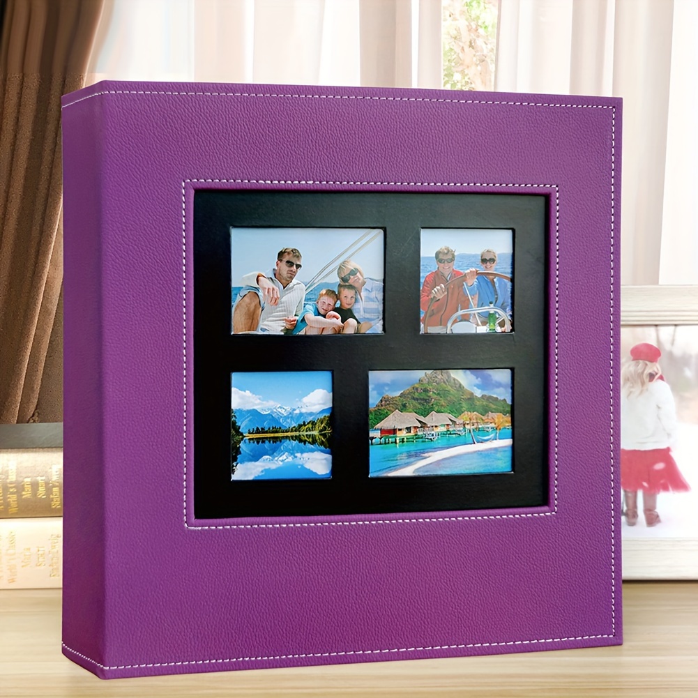 Photo Album 5x7 80 With Pu Leather Cover For Family Photos - Temu