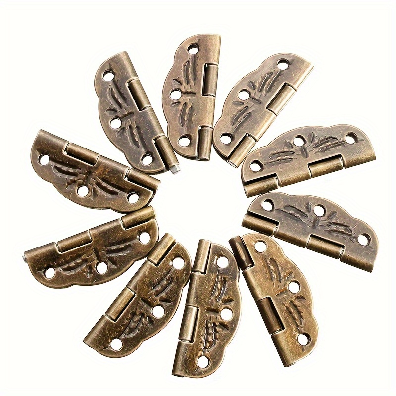 Mini Brass Hinge Hardware 180 Degree Mini Furniture Wooden - Temu