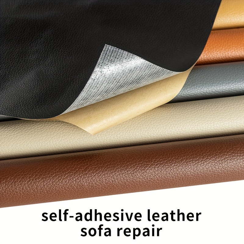 Black Dark Brown Leather Tape Self Adhesive Leather Repair Patches For  Sofa,Sofa,Furniture,Driver's Seat PU Leather Self Adhesive Pebble Leather  For S