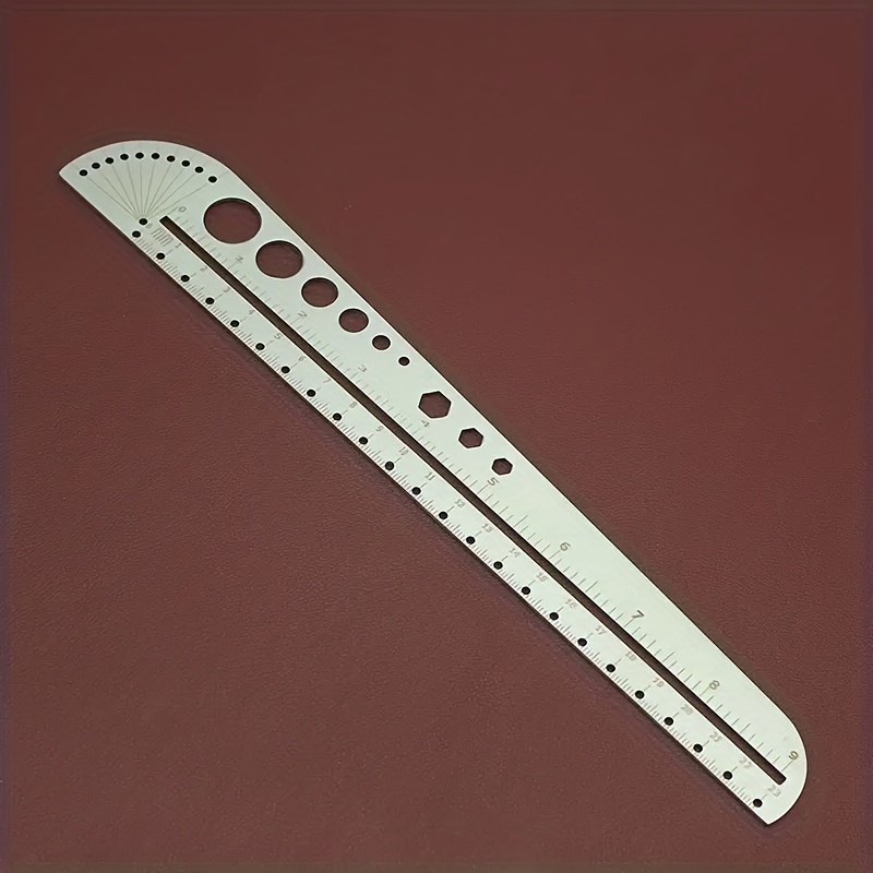 1pc Square L-shaped Ruler Stainless Steel Double Sided High Precision Scale  Multi-functional Thickened Corner Ruler For Leather Tool 3.94inch*5.91inch