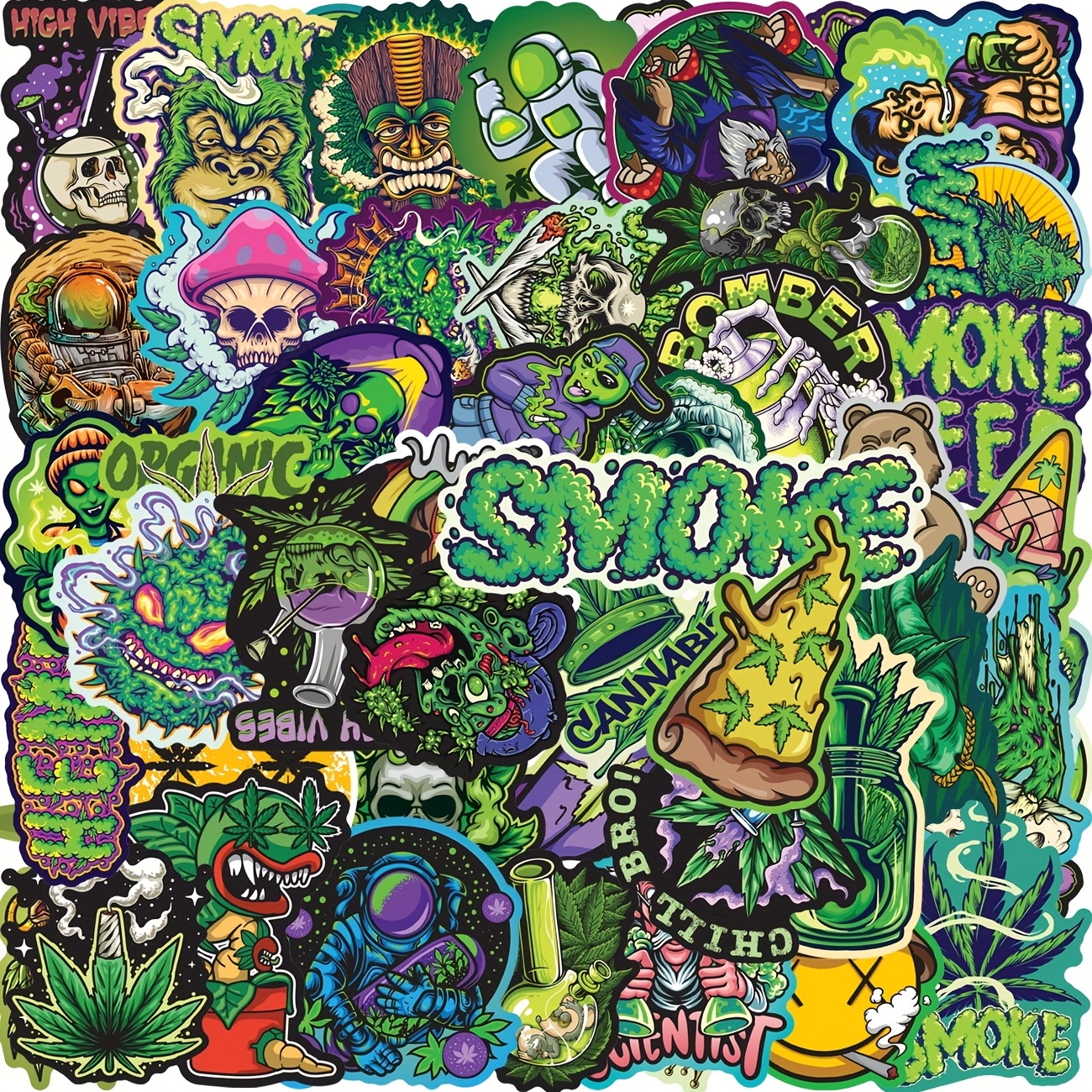 100 Pcs Cool Adult Stickers, Pack Of Weed Stickers, Water Bottle Stickers,  Bumper Stickers Teen Waterproof Stickers For Water  Bottles/Skateboard/Laptop/Bicycle/Hydroflask/Computer 