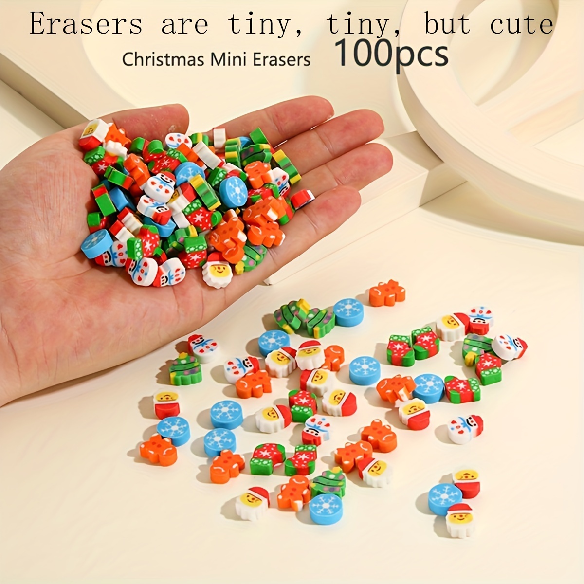 300PCS Assorted Mini Novelty Pencil Erasers for Kids,Fun Cute Bulk Fruit  Animals Collection Erasers for Classroom Student Prize Homework Awards  Party