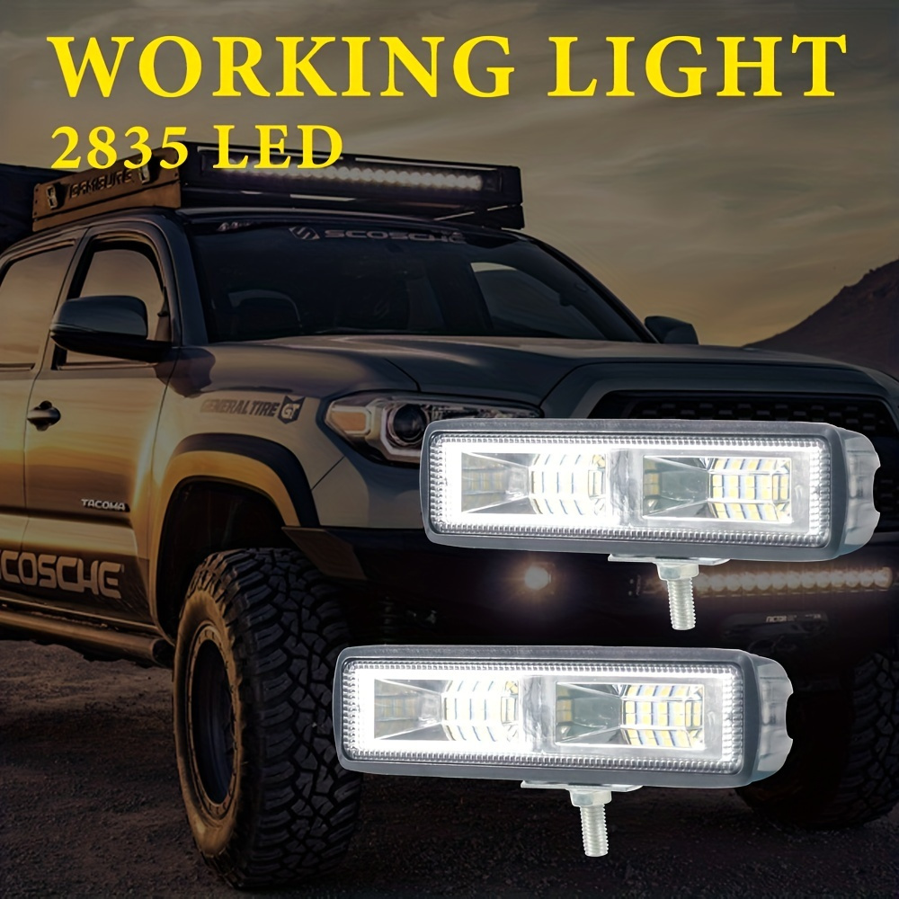 2pcs 7 pouces led phare hors route voiture led lampe H4 led phare ange yeux  pour Lada Niva 4x4