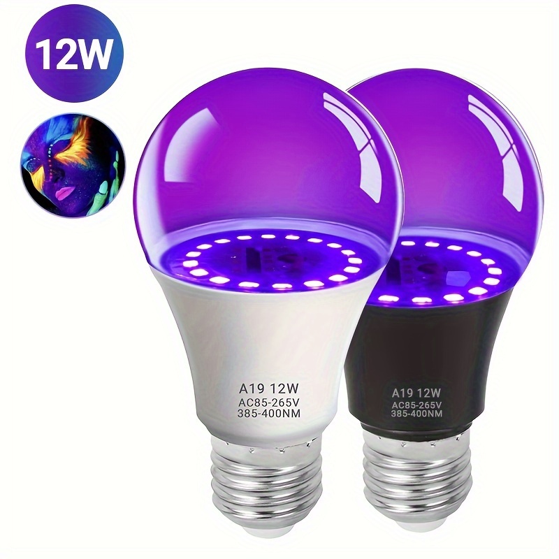 Lumière Noire Ultraviolette, 18pcs Light Chips Lampe UV de Bronzage de la  Peau de Forme Ronde avec Support, Utilisation de la Lampe UV dans le