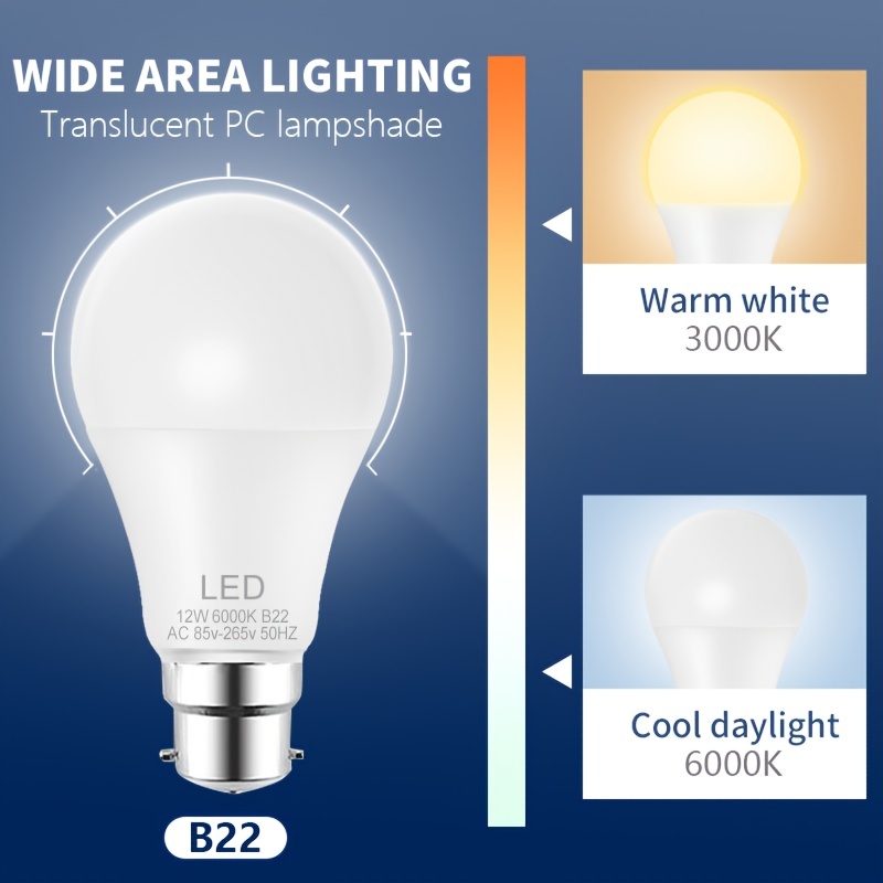 Ampoule LED E27, lampe OVNI plate, adaptée pour l'éclairage de la
