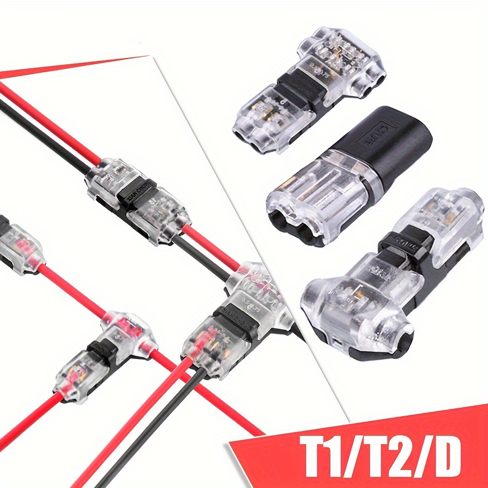 30 conectores de cinta LED sin soldadura, conectores de tira de luz LED de  2 pines de 0.315 in para tiras de luces, conector de cable de bajo voltaje