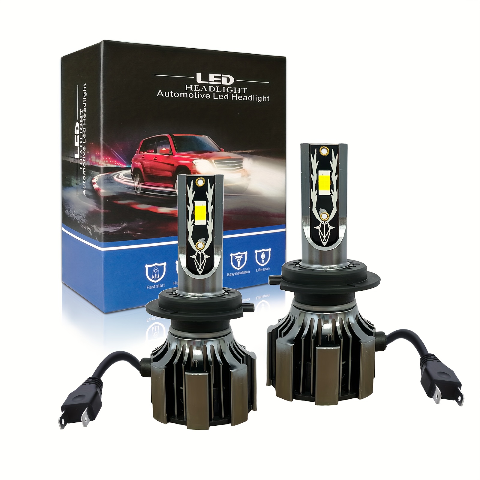 Luces LED para automóvil M3 12V 45W / Bombilla H4 H7 H8 - Temu Mexico