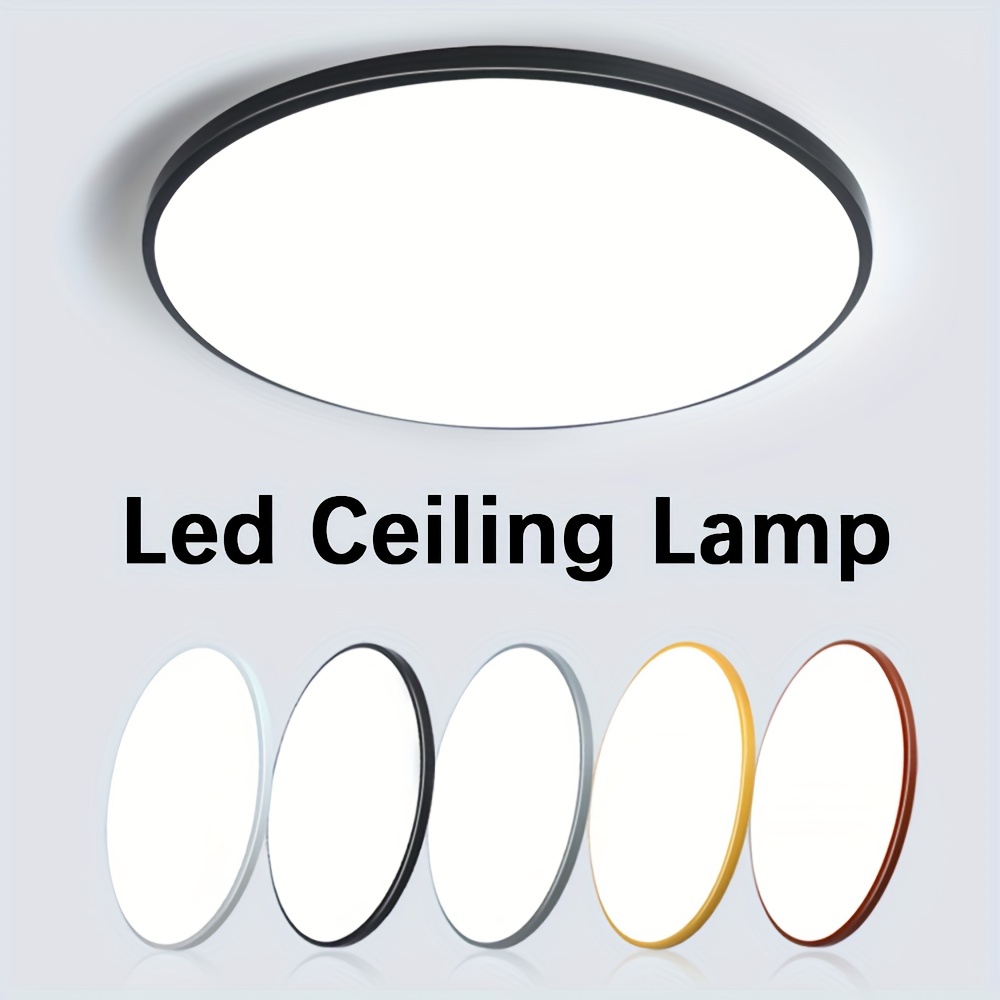Lámpara de techo LED para dormitorio, sala de estudio, luminarias para  Teto, luces LED para el hogar, lámpara redonda moderna (color dorado,  tamaño