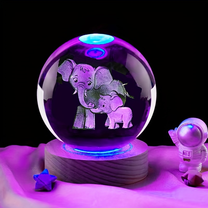 1pc Lampada Tavolo Serie Elephant 3d Luce Led Atmosfera - Temu Italy