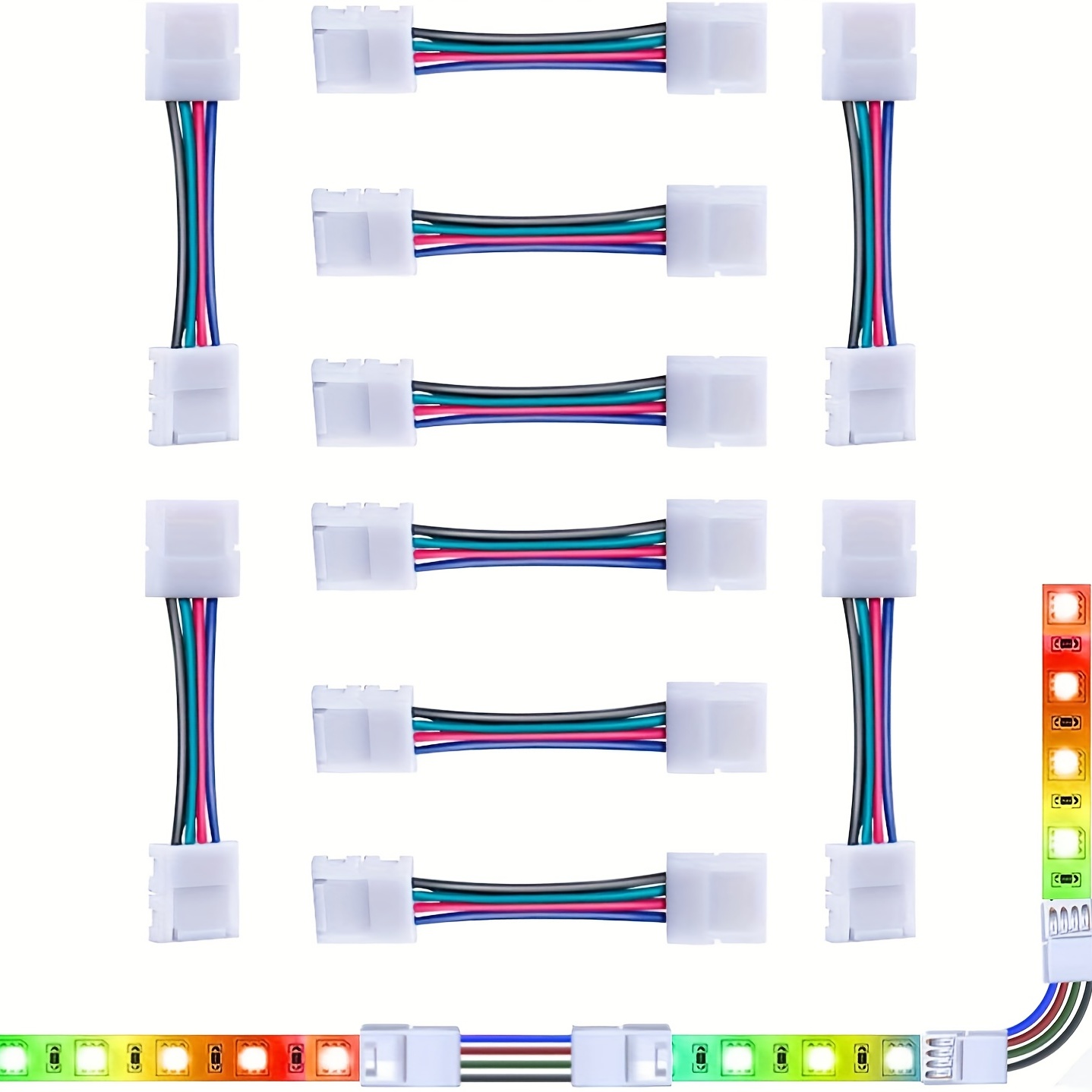 Conector Conectores de luces de tira Cable de extensión Conector de cinta  LED RGB Accesorios para tiras LED – Los mejores productos en la tienda  online Joom Geek
