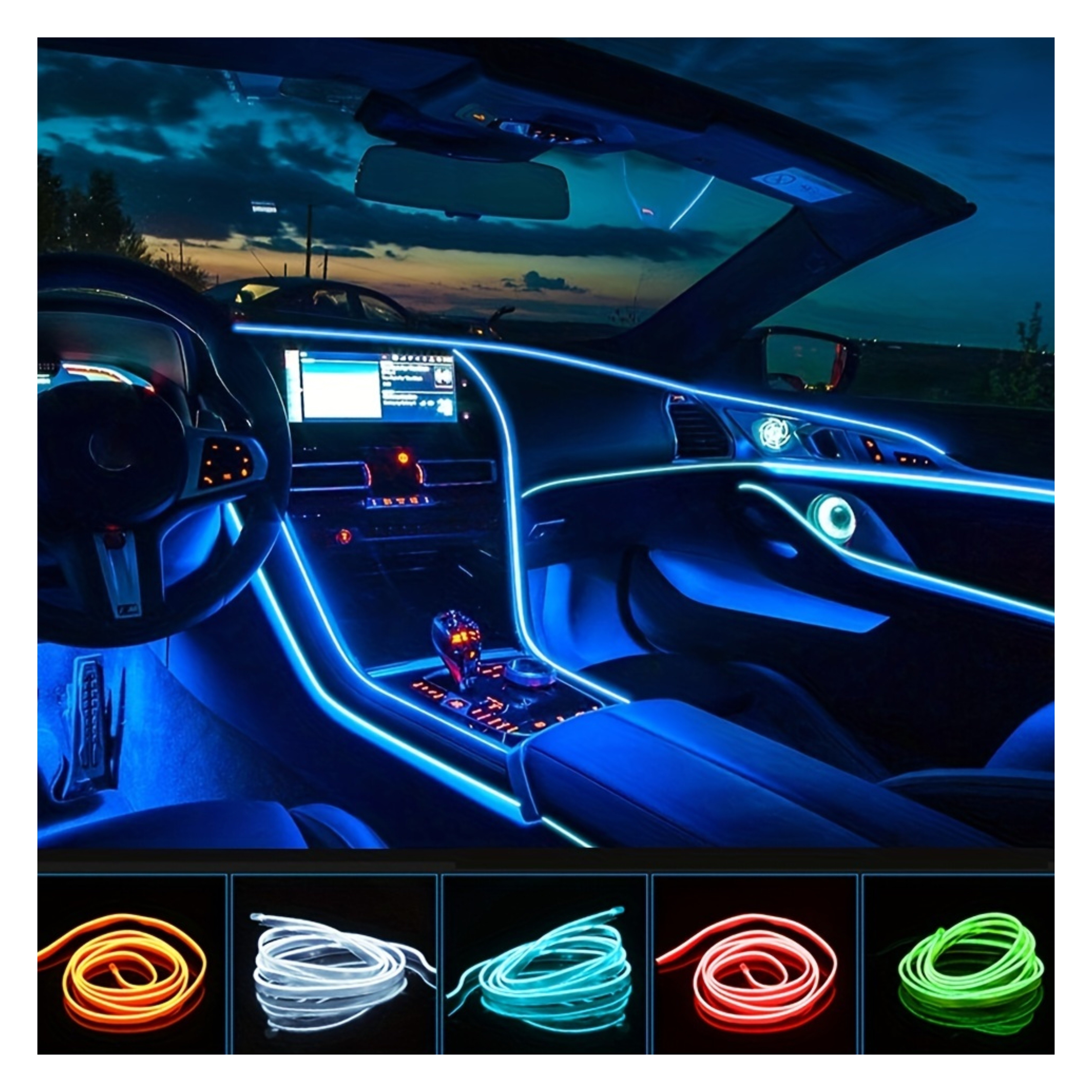 Symphony Flexible Car Underglow Light Strip 12v Led - Temu