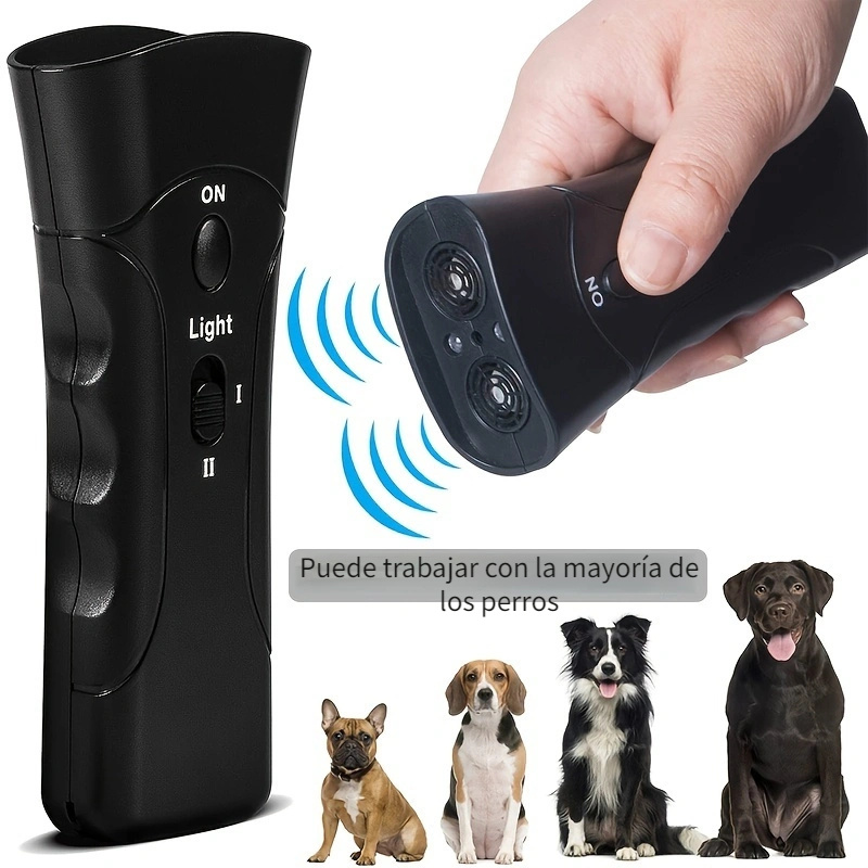 Dispositivos de control de ladridos de perros Dispositivo antiladridos de  doble sensor con modos de entrenamiento/disuasión Silbato para perros para  dejar de ladrar