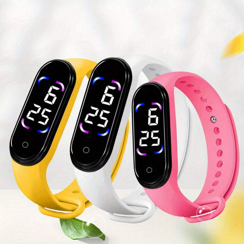 Brrnoo Reloj LED LED para mujer, pantalla táctil, pantalla grande, aleación  duradera, diseño de moda, reloj digital LED para niñas, mujeres y adultos