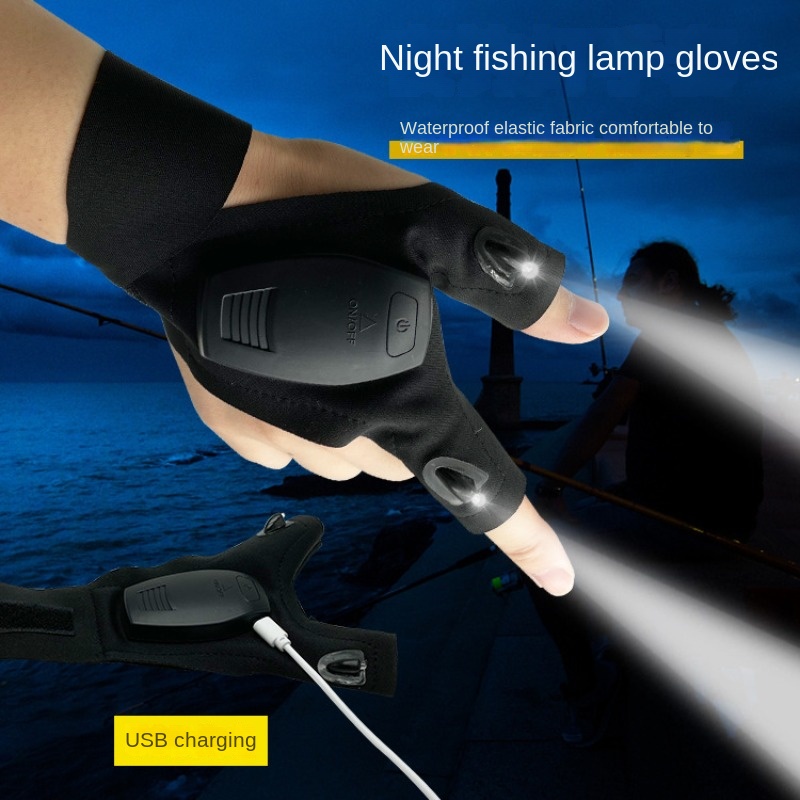 1 paire de gants de lampe de poche LED pour la réparation de voiture, la  pêche de nuit, la course, le camping, la randonnée - Temu Belgium