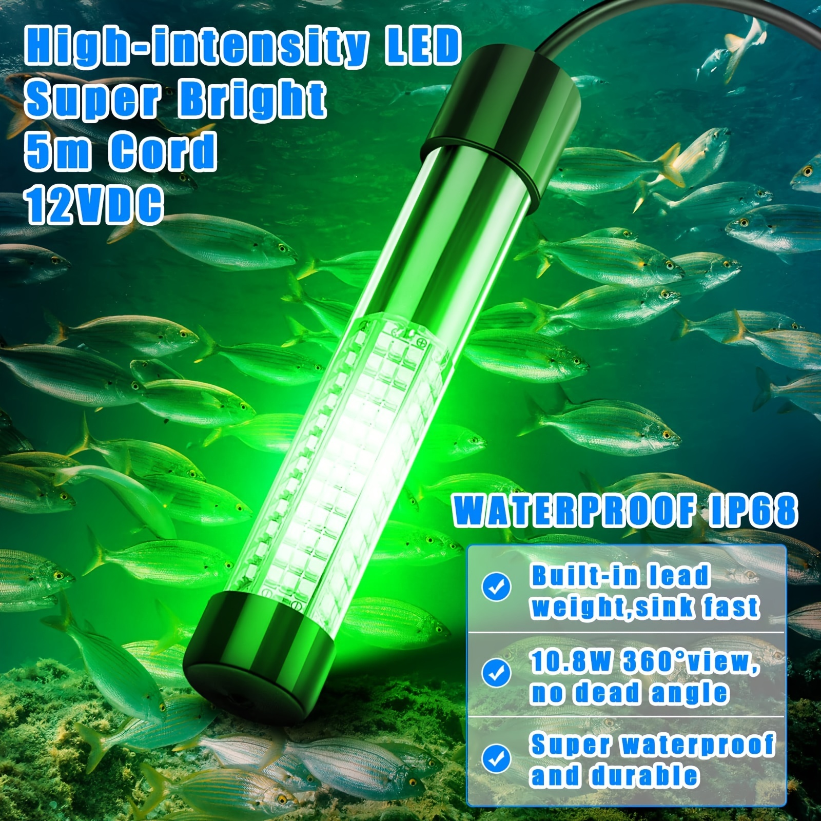 Underwater Fish Attracting Light Led Electronic Light Rod - Temu Australia
