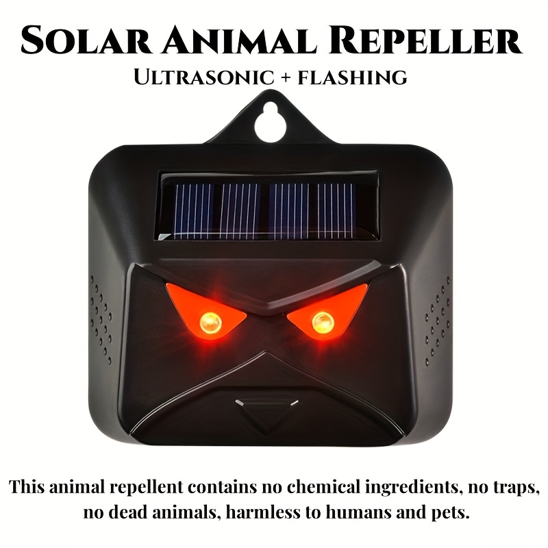 Repelente Solar Ultrasónico Animales Repelente Gatos Aire - Temu