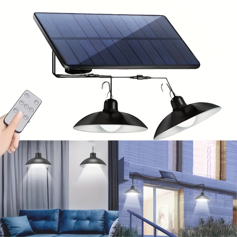 Lámparas solares de 100W para interiores y exteriores, luz Solar para el  hogar, Control remoto, lámpara LED para techo, jardín, Patio, garaje,  paisaje