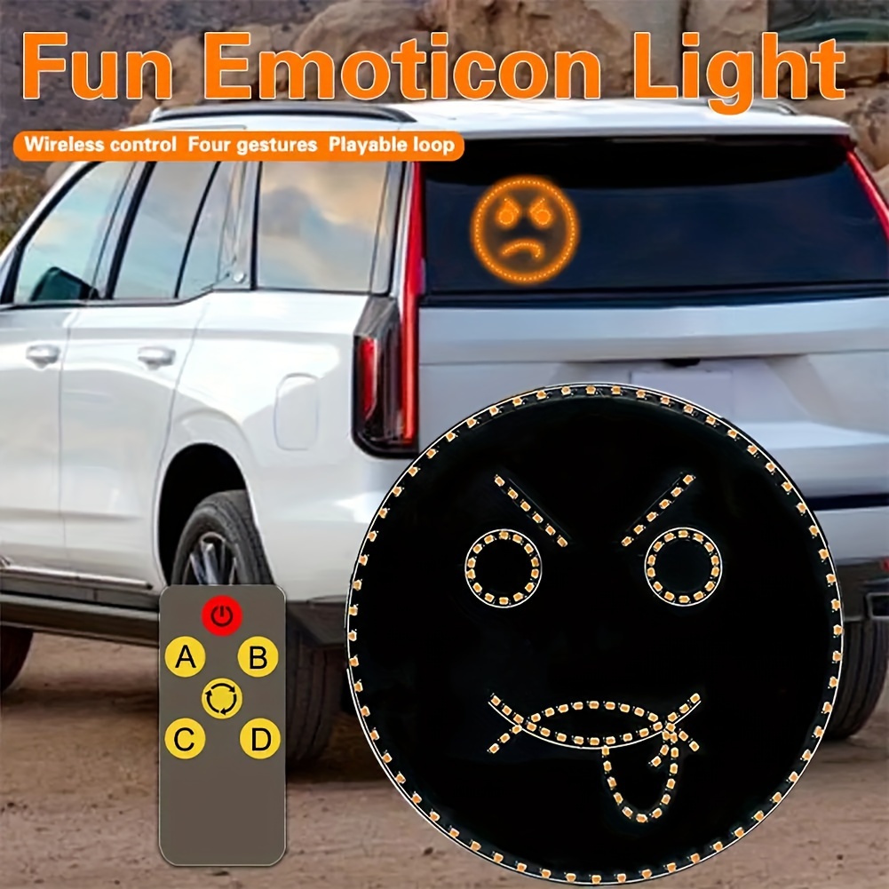 Funny Car Finger Light with Remote Control Multifunctional Warning Light  Anti Rear Collision Light Interactive Palm Light Panel - AliExpress