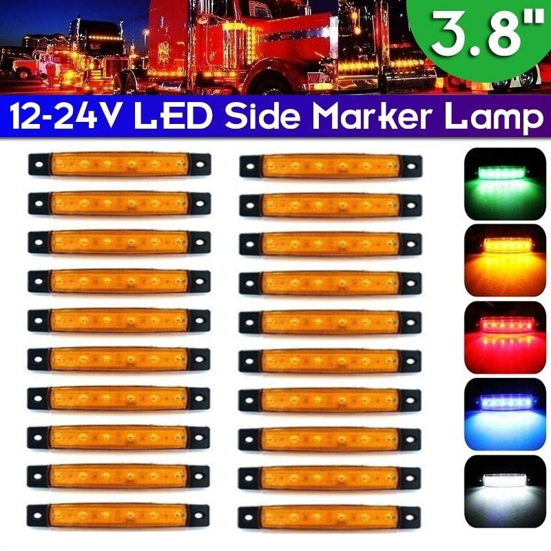 Luz LED 12V 24V Round Offroad Light for Jeep Truck Vehicle Red