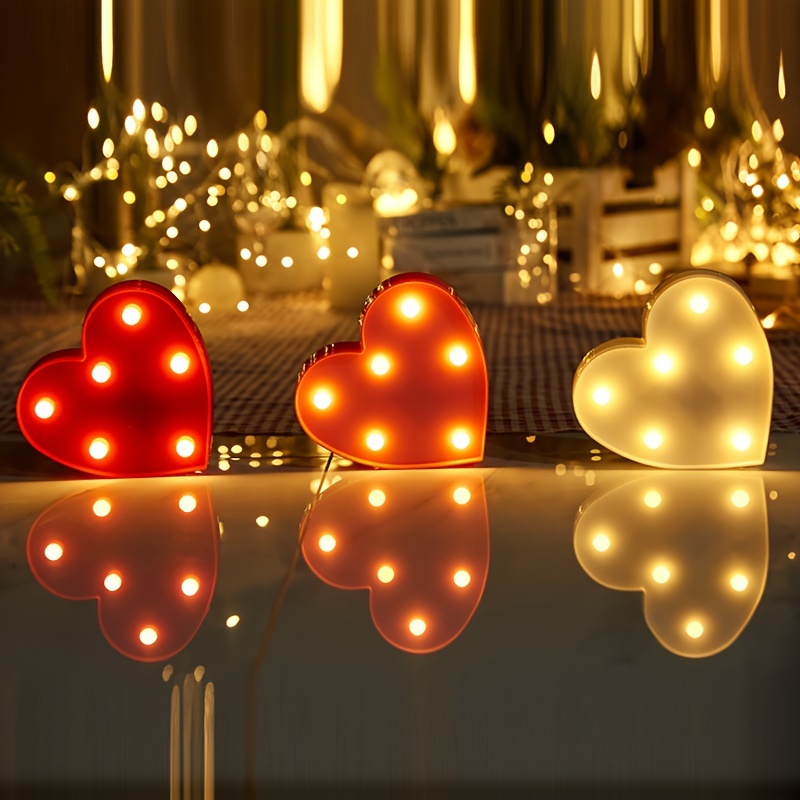 Regalo De Cumpleaños De Inicio Figuras Decorativas Adornos LED De Luz De  Lámpara De Cartas De Amor Salón Dormitorio Disposición Decoración Valentín  De 29,37 €