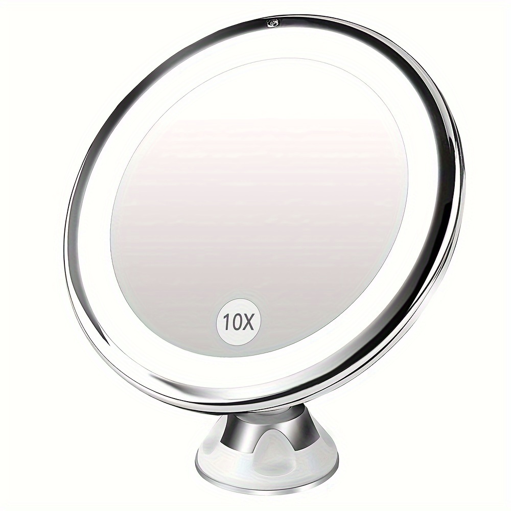 Andibro Espejo de aumento 30X, espejo de aumento de 3.5 pulgadas con  ventosa y 1 pinzas, espejo de mano de aumento de viaje, espejo de ducha  para una aplicación precisa de maquillaje 