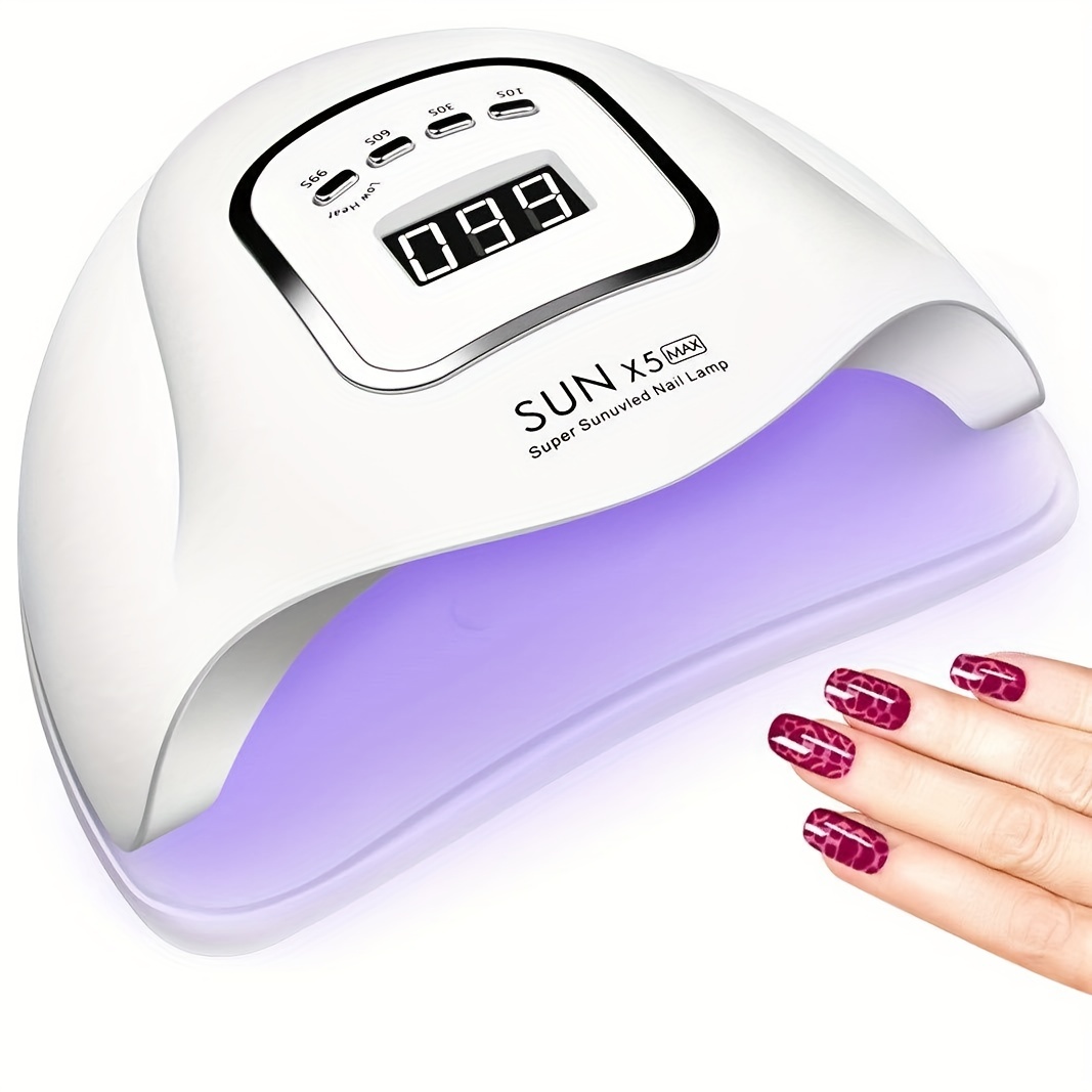 Lámpara de uñas UV, secadora de 220 W, luz para uñas con 4 temporizadores,  lámpara LED, kit de esmalte de gel, herramientas de arte profesional