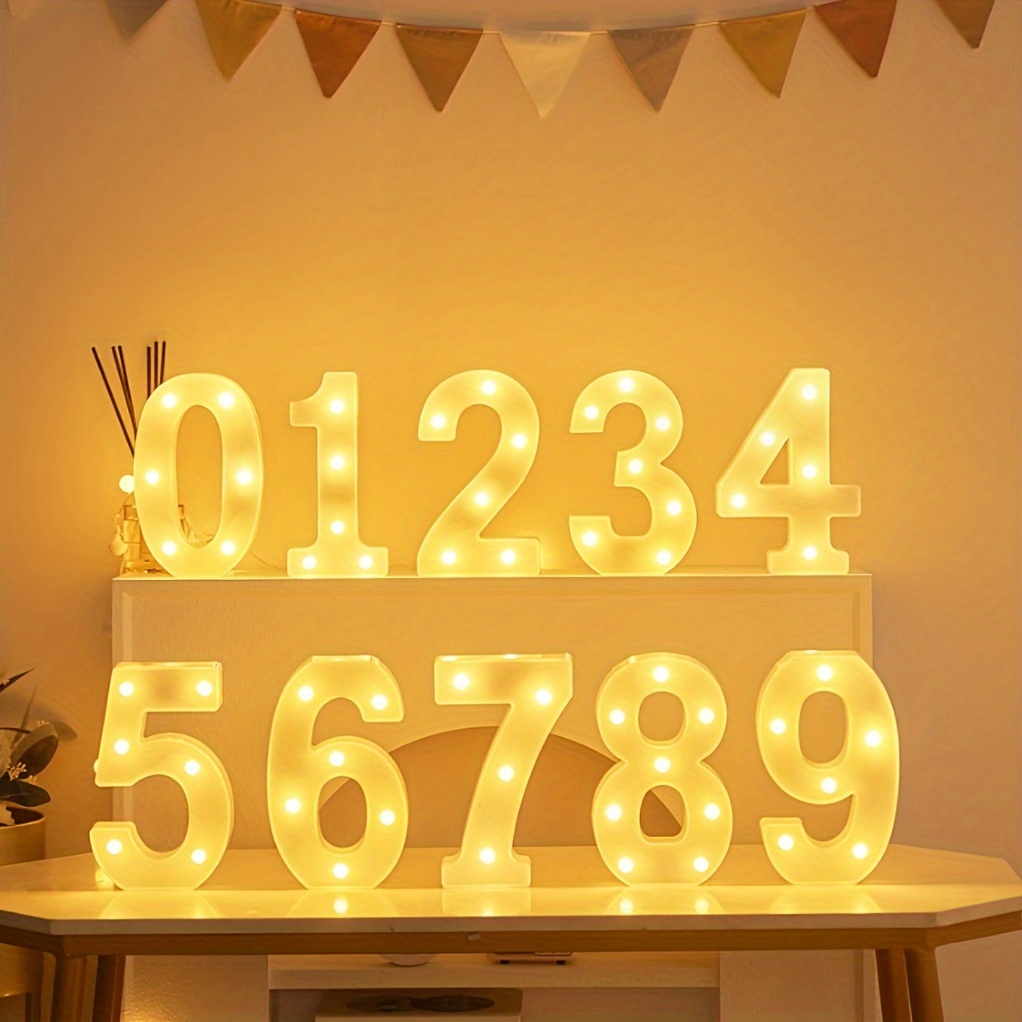  Letras con luces LED del alfabeto, letras decorativas de  plástico cálido para decoración del hogar, fiestas, bares, bodas,  festivales, letra S : Hogar y Cocina