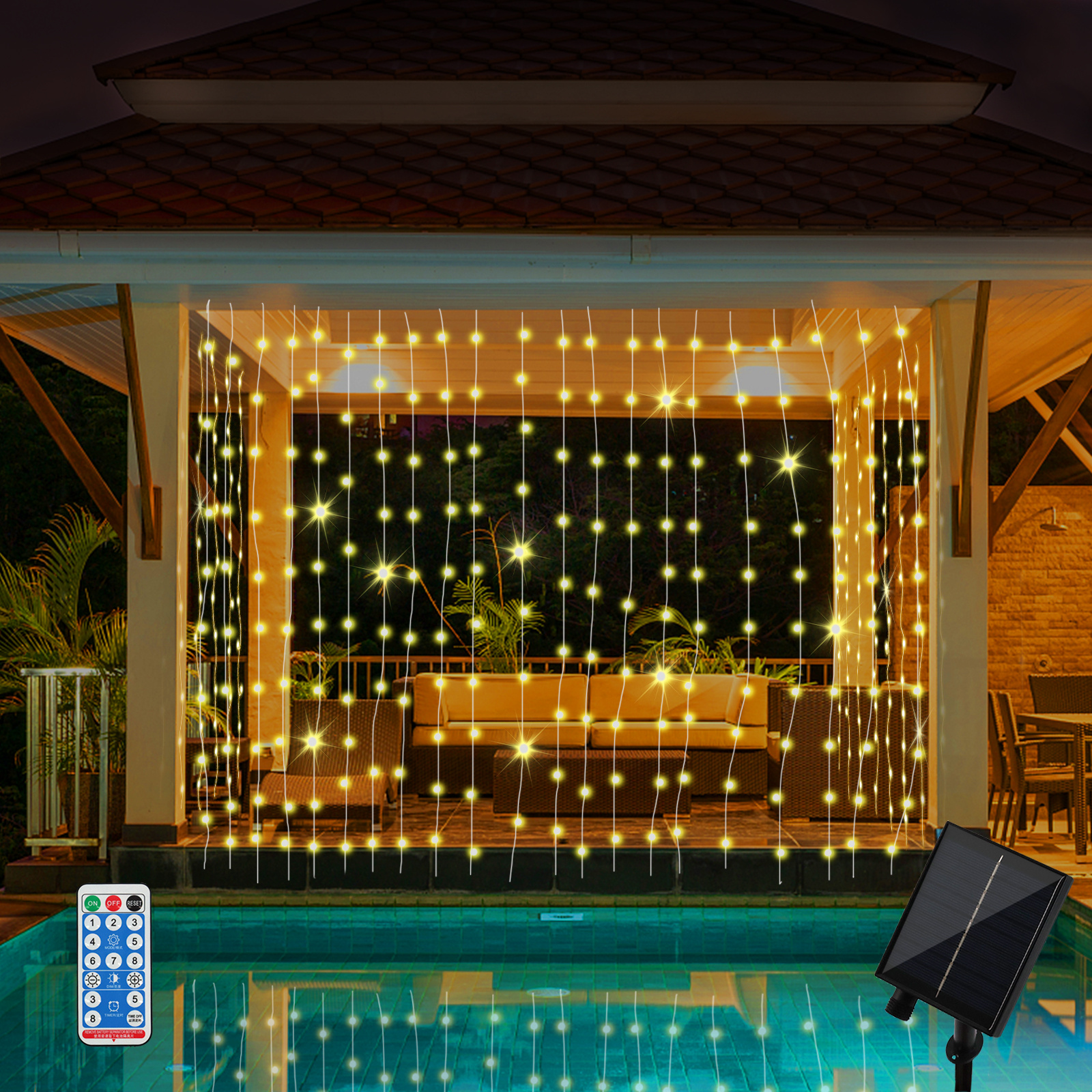 Light Up Your Outdoor Space With Waterproof Solar Fairy - Temu