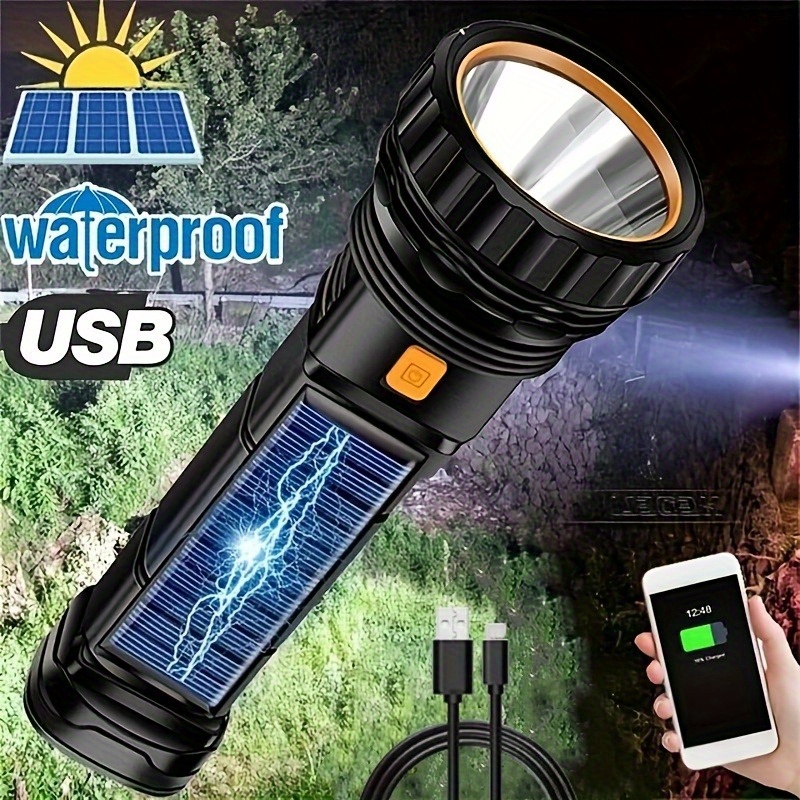 The Ultimate Outdoor Survival Tool: Multi-use Flashlight With Power Bank,  Compass, Window Breaker, Seat Belt Cutter, Sos Light, Magnet & Camping  Light - Solar Rechargeable! - Temu