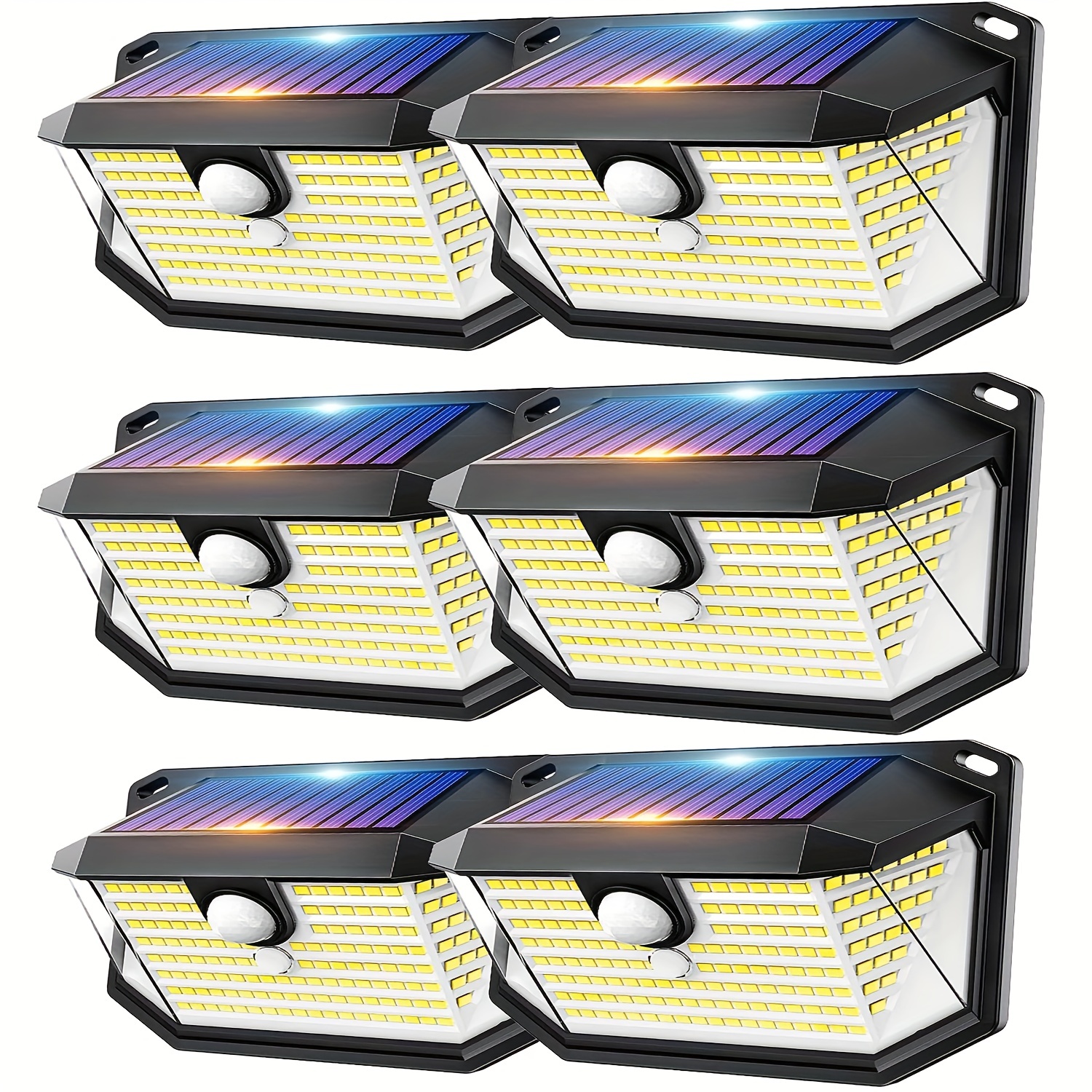 1/2/4 Pack 10led Foco Solar Exterior Cambio Color [7 Modos] - Temu