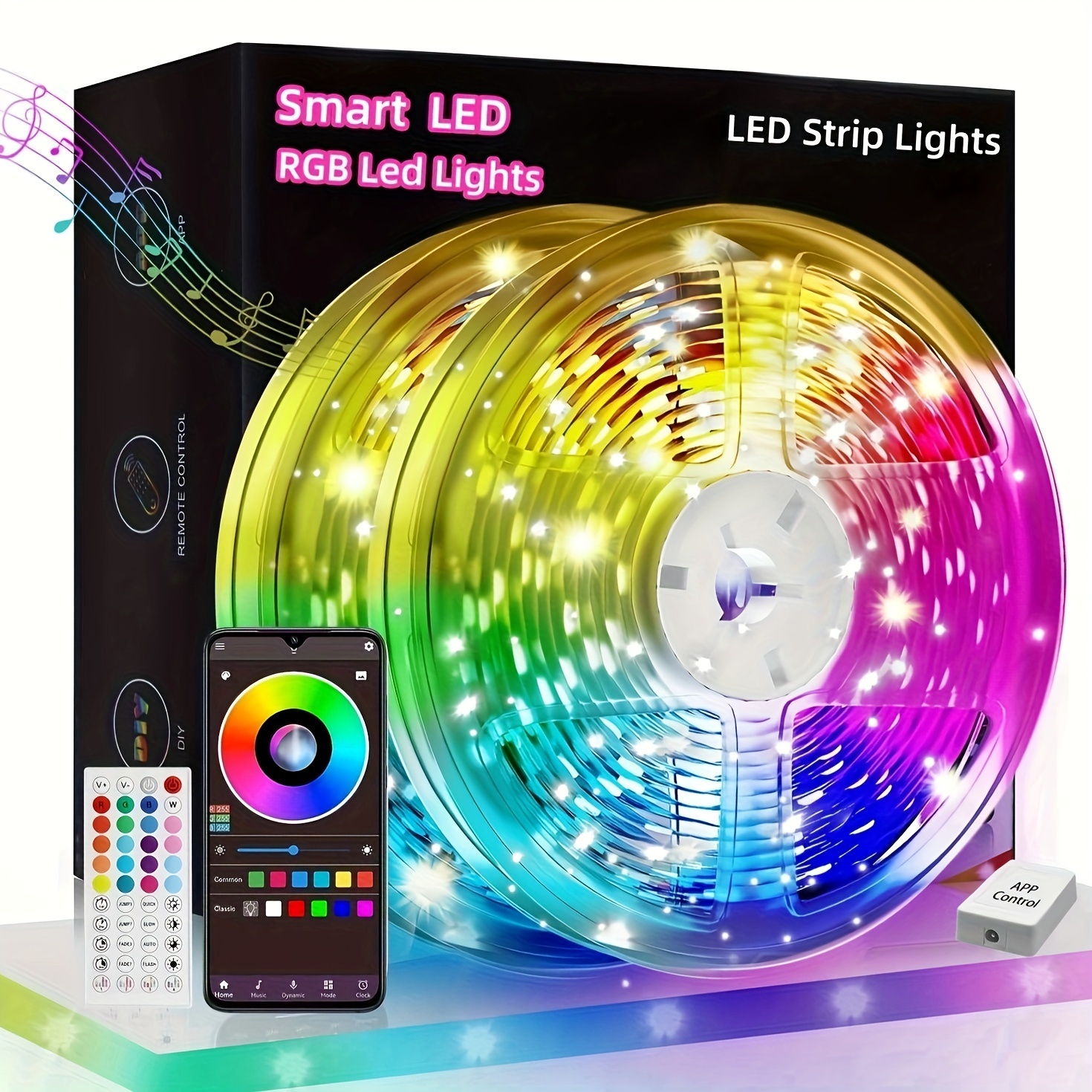 WiFi LED Strip Lights, 32.8FT RGB Strip Lights Work with Alexa and Google  Assistant, Smart APP Control, 64 Scenes, Music Sync, DIY LED Lights for  Home - China LED Light, LED Lamp