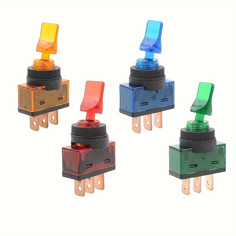 3 PièCes Interrupteur à Bascule RGB LED Interrupteur à Bascule 12V 3A  Interrupteur à Bascule en
