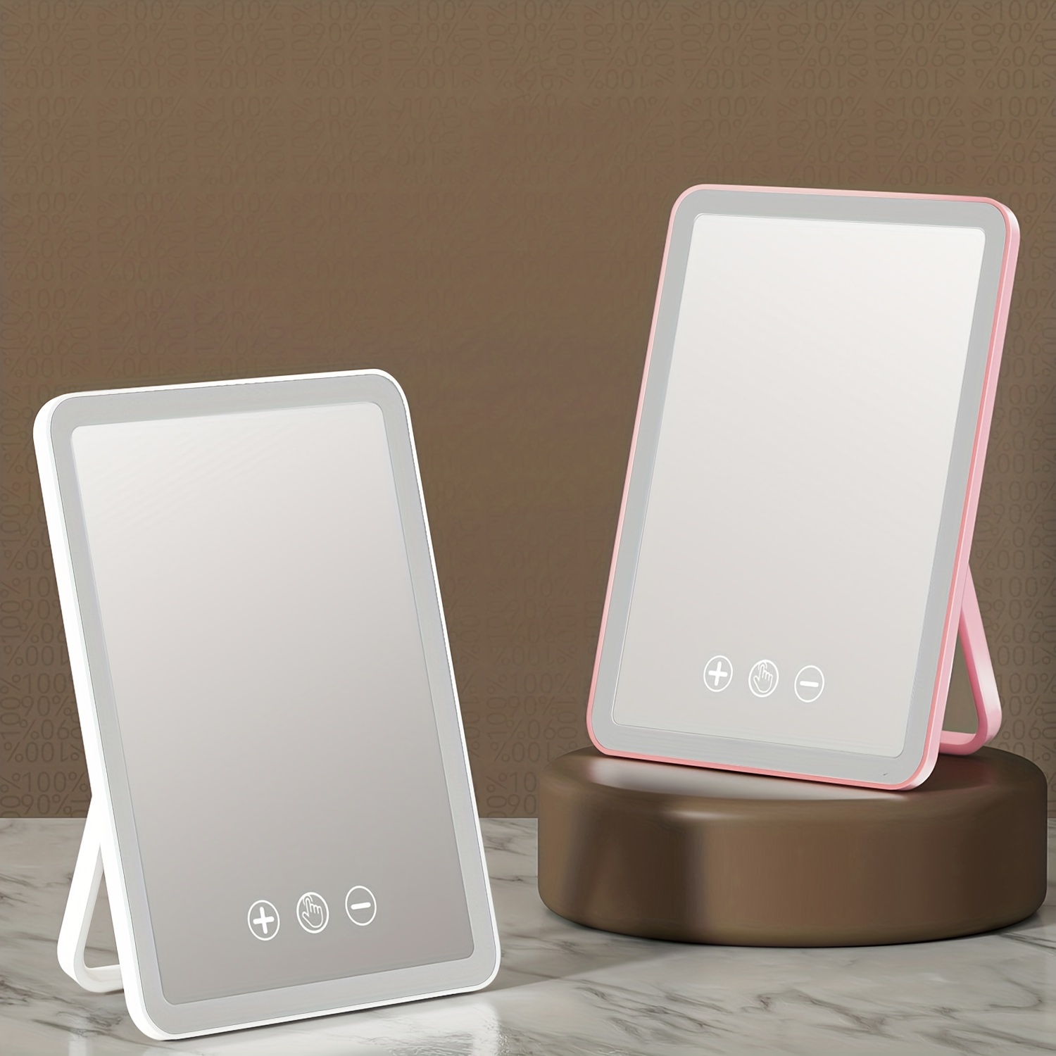 Makeup Mirror With Light Desktop Net Red Female Fill Light Small Mirror  Dormitory Desktop Portable Small Vanity Mirror