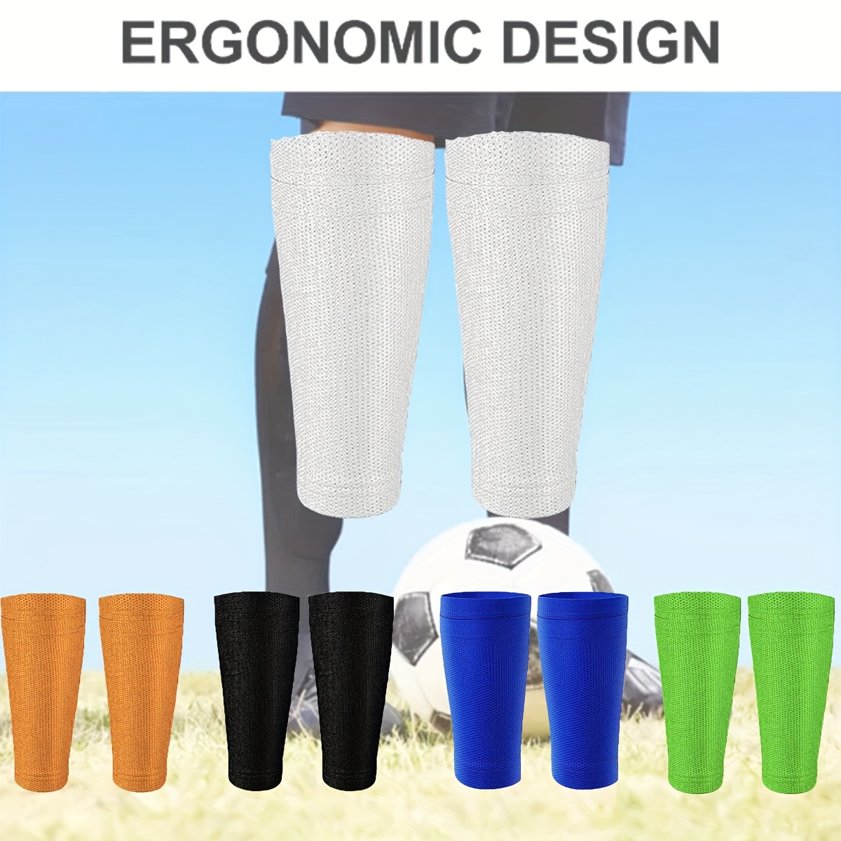 Soccer Shin Guard Sock, Leg Performance Support Football Compression Calf  Sleeves with Pocket Can Holding Shin Pads, Breathable Youth Soccer Shin  Guard Socks for Beginner or Elite Athlete 