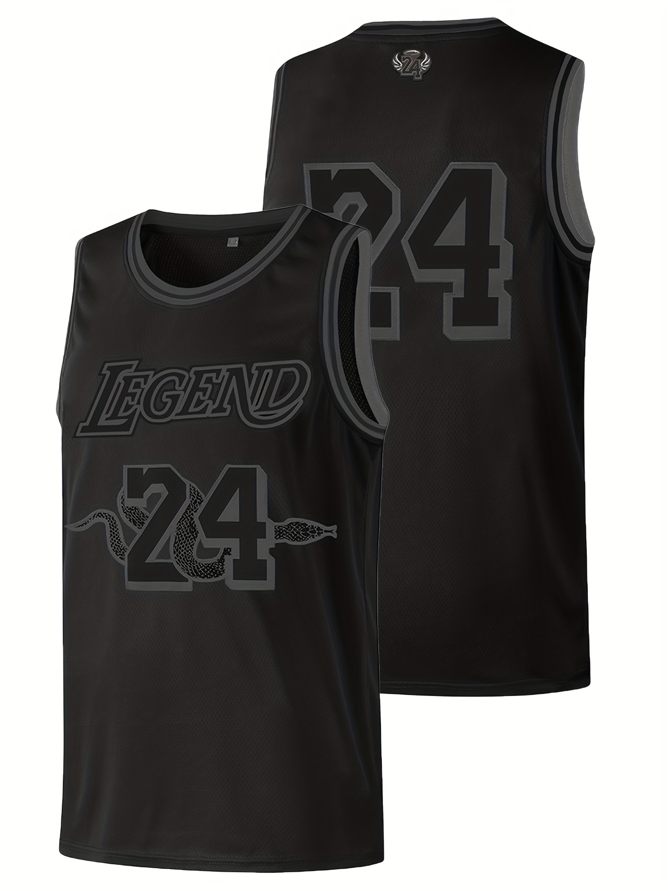 Crenshaw 24 Bryant Basketball Jersey Stitched Men's Summer Top Tank Shirt  White