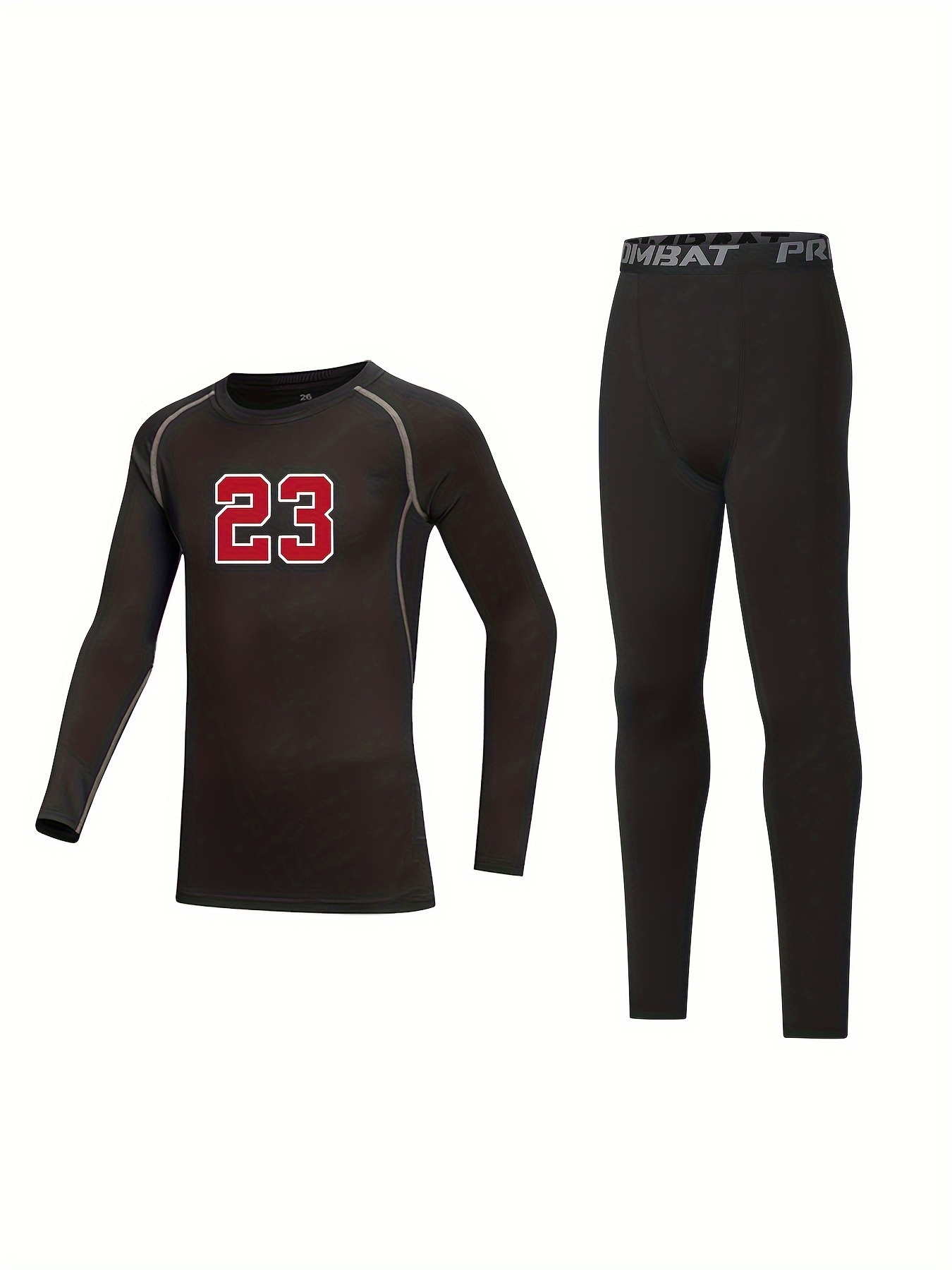 2 Pack Boys Sports Leggings Pants Tights Athletic Base Layer For Running  Hockey Basketball