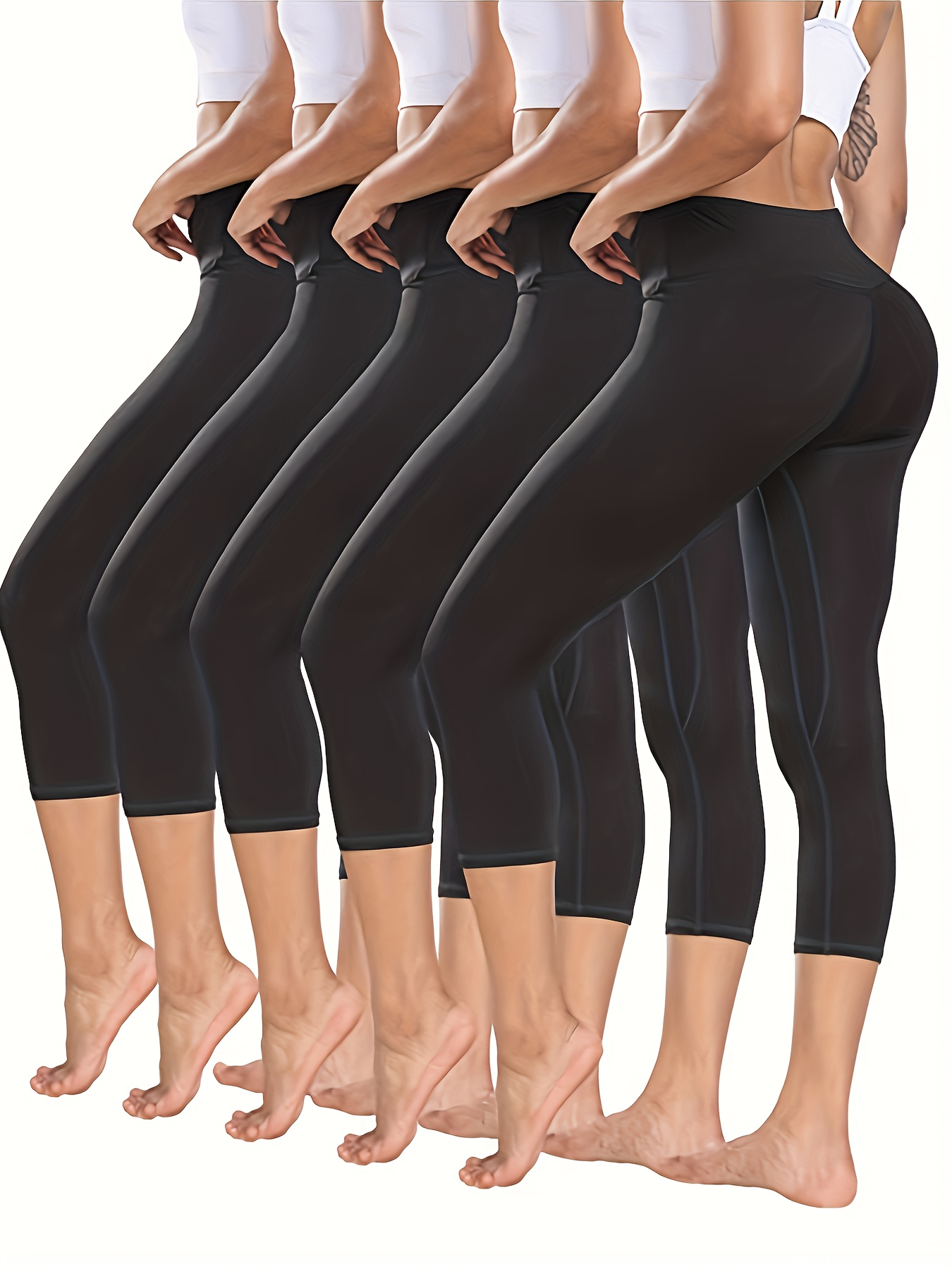 Womens Yoga Capri Flare Pants Workout Bootleg Pants Bootcut Capri