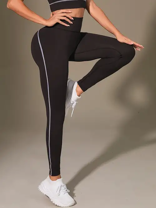 Women's White Striped Flare Yoga Pants High Waist Workout - Temu