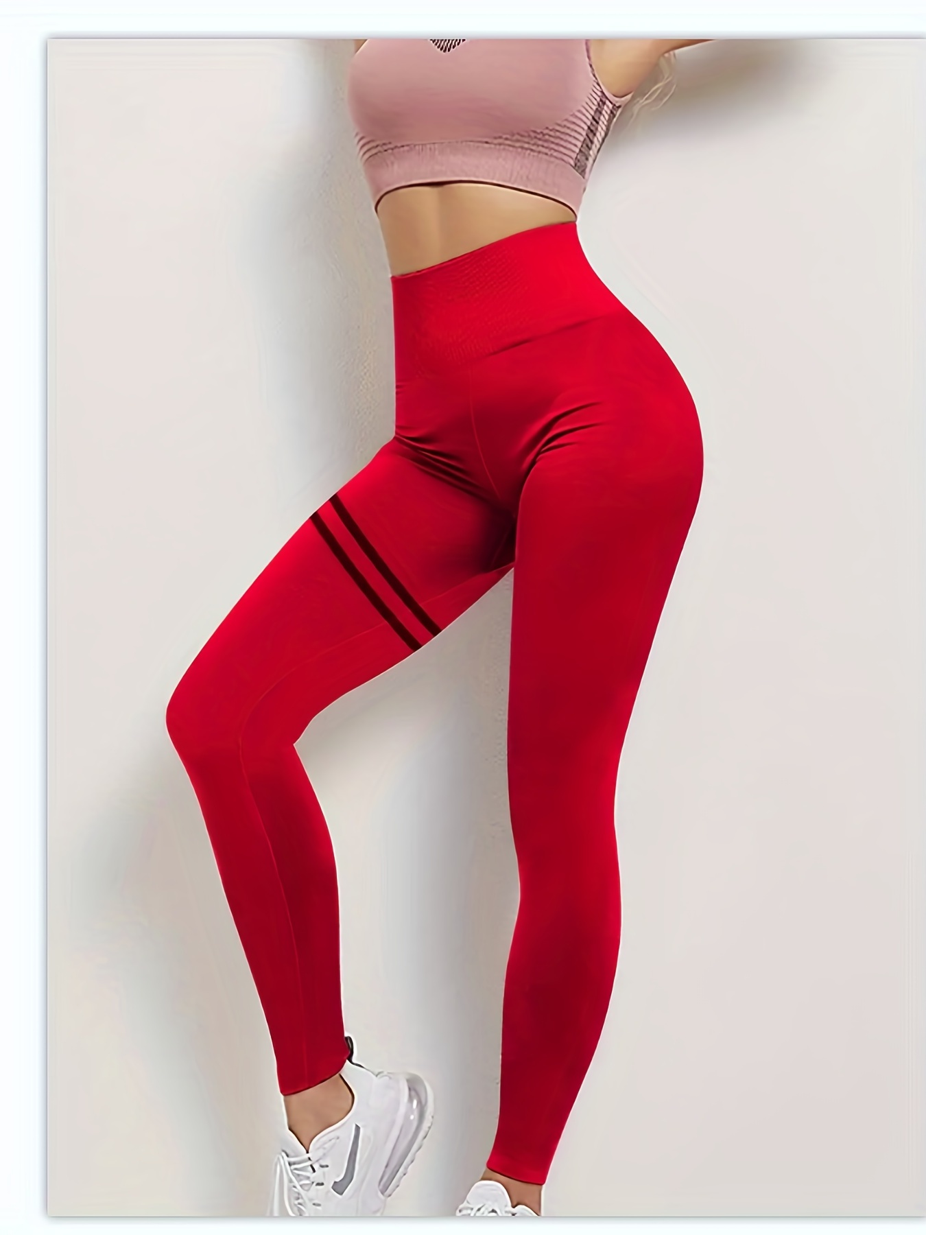 Contrast Color Aurora Print Seamless Sports Leggings, High Stretch Fitness  Yoga Workout Tight Pants, Women's Activewear