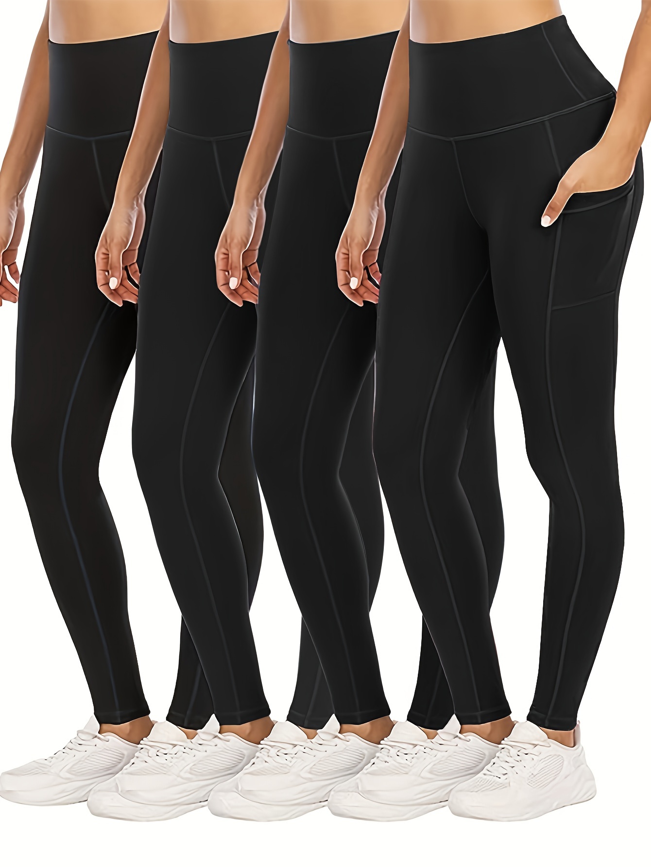 Boost Your Workout with Women's Tummy Control Sports Yoga Leggings - Phone  Pocket, Mesh Contrast & Breathable Tight-Fitting Pants!