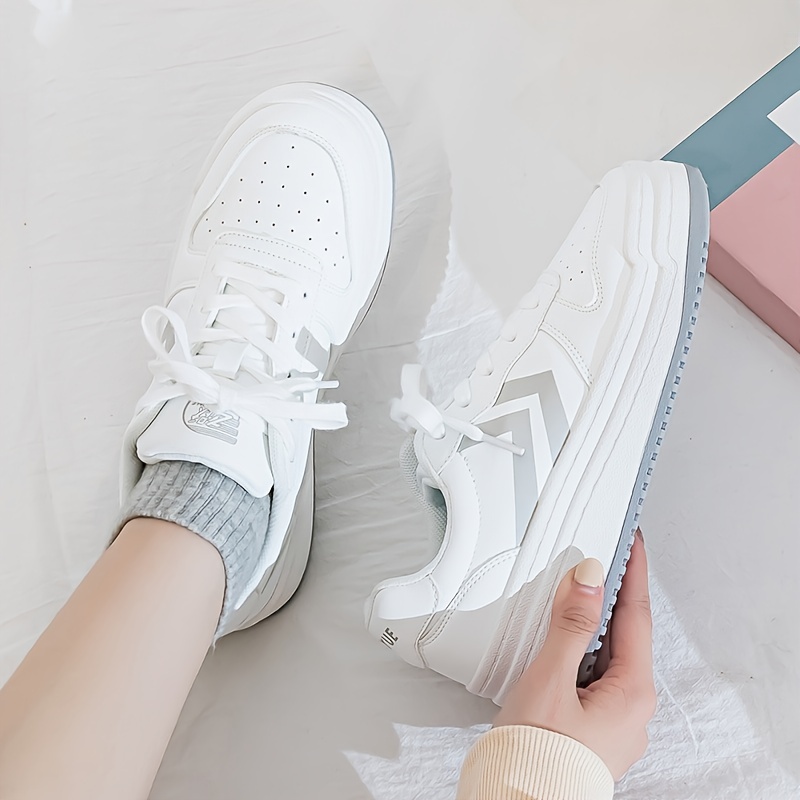 White sneakers clearance faux leather