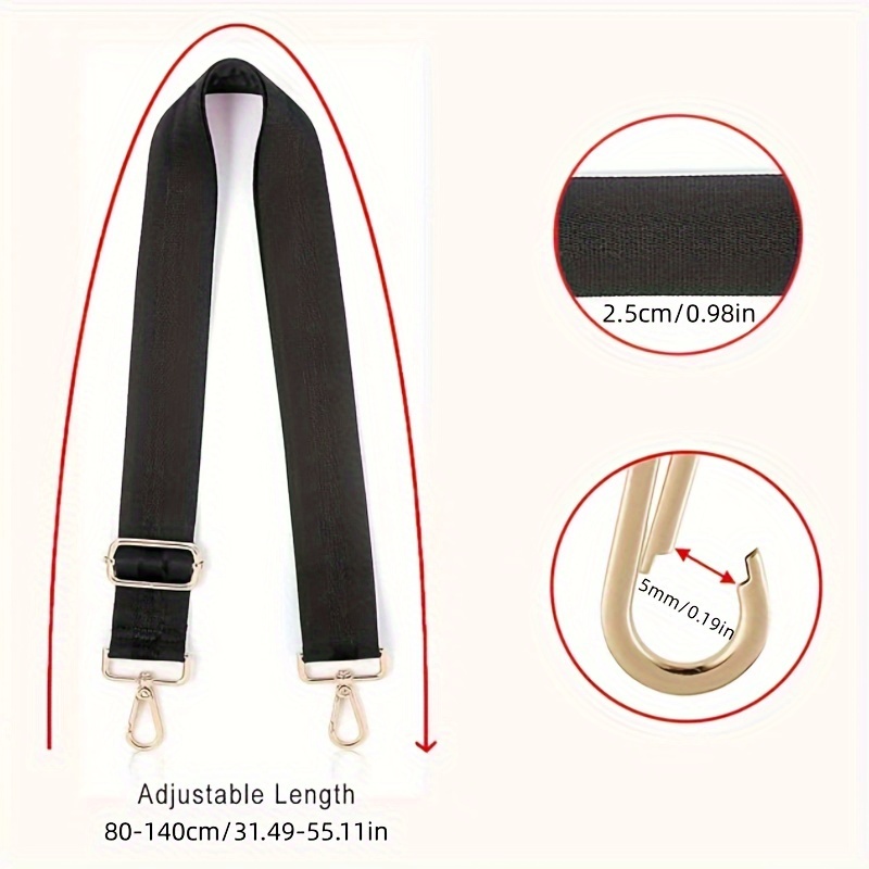 Black Bag Shoulder Strap Replacement - Detachable Swivel Clip