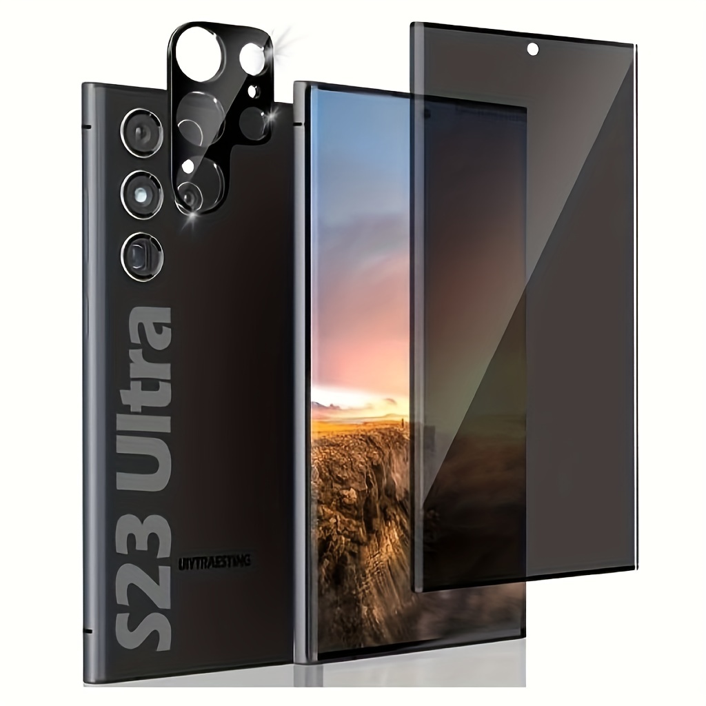 UniqueMe Protector de Pantalla TPU para Samsung Galaxy S23 Ultra, 2 Piezas,  y Protector Camara,[Película flexible] Ultra HD, Funda Amistoso, 2 Piezas :  : Electrónica
