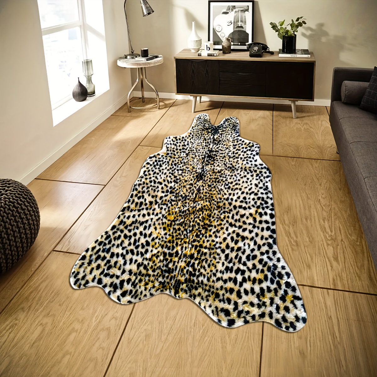 Black Leopard Outdoor Area Rug, Animal Print Waterproof Carpet Home Fl –  Starcove Fashion