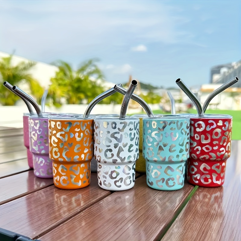 Leopard Pattern Coffee Mugs: Leakproof, Insulated, Portable & Perfect For  Outdoor Sports & Fitness! - Temu