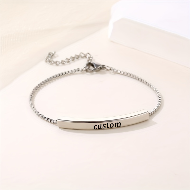  Personalized Master Heart Charm Bracelets Custom Chain Link  Bracelet Stainless Steel Love Heart Jewelry Travel Gifts Bracelet  Graduation Gifts Bracelet for Women Girlfriend: Clothing, Shoes & Jewelry