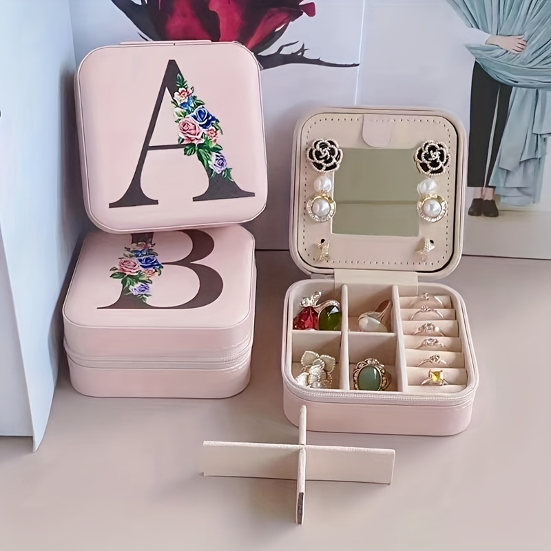 Kawaii Jewelry Organizer Boxes Cute Double Layer Grid Jewelry Box Plastic  Portable Earrings Ring Necklace Girl Women Storage Box - AliExpress