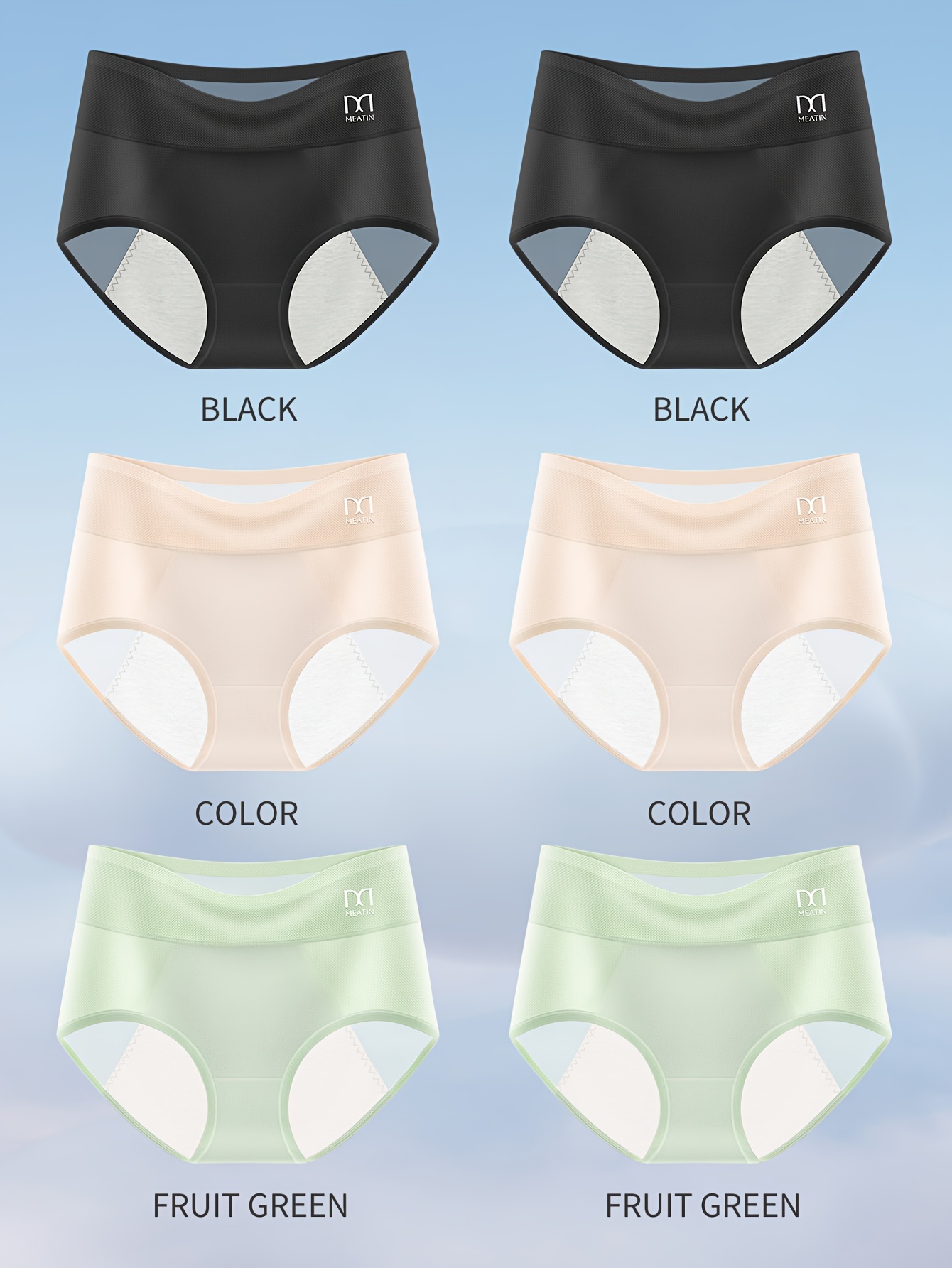 Waterproof Underwear for Women, Plus Size Incontinence Panties for Girls, Plus  Size Cotton Leakproof Briefs, 6Pcs,Multi colored,M : : Clothing,  Shoes & Accessories