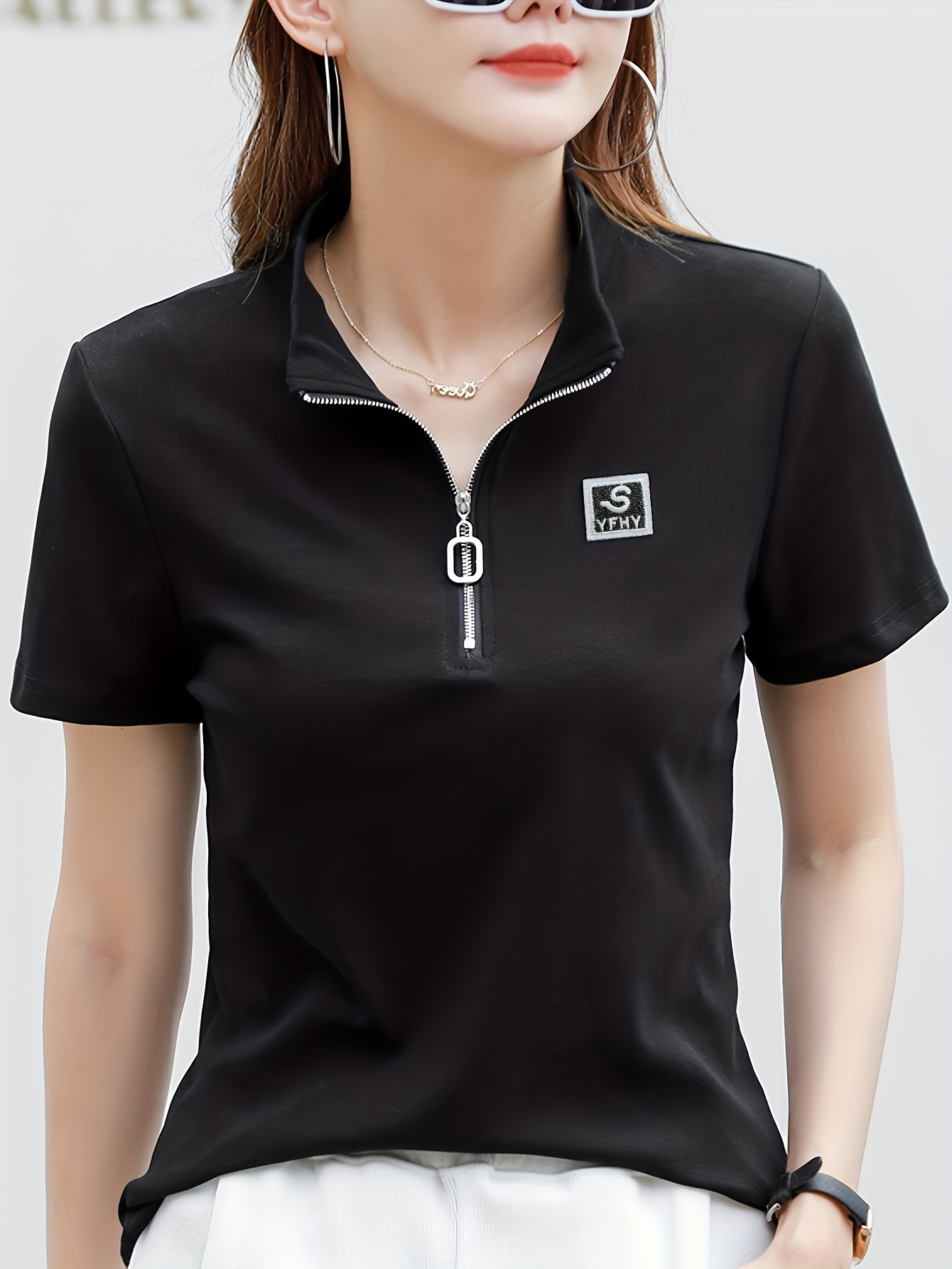 Collar t shirt for 2024 women